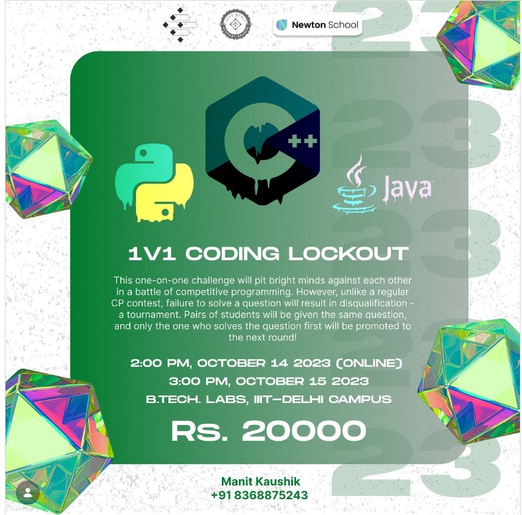 1v1 Coding Lockout poster